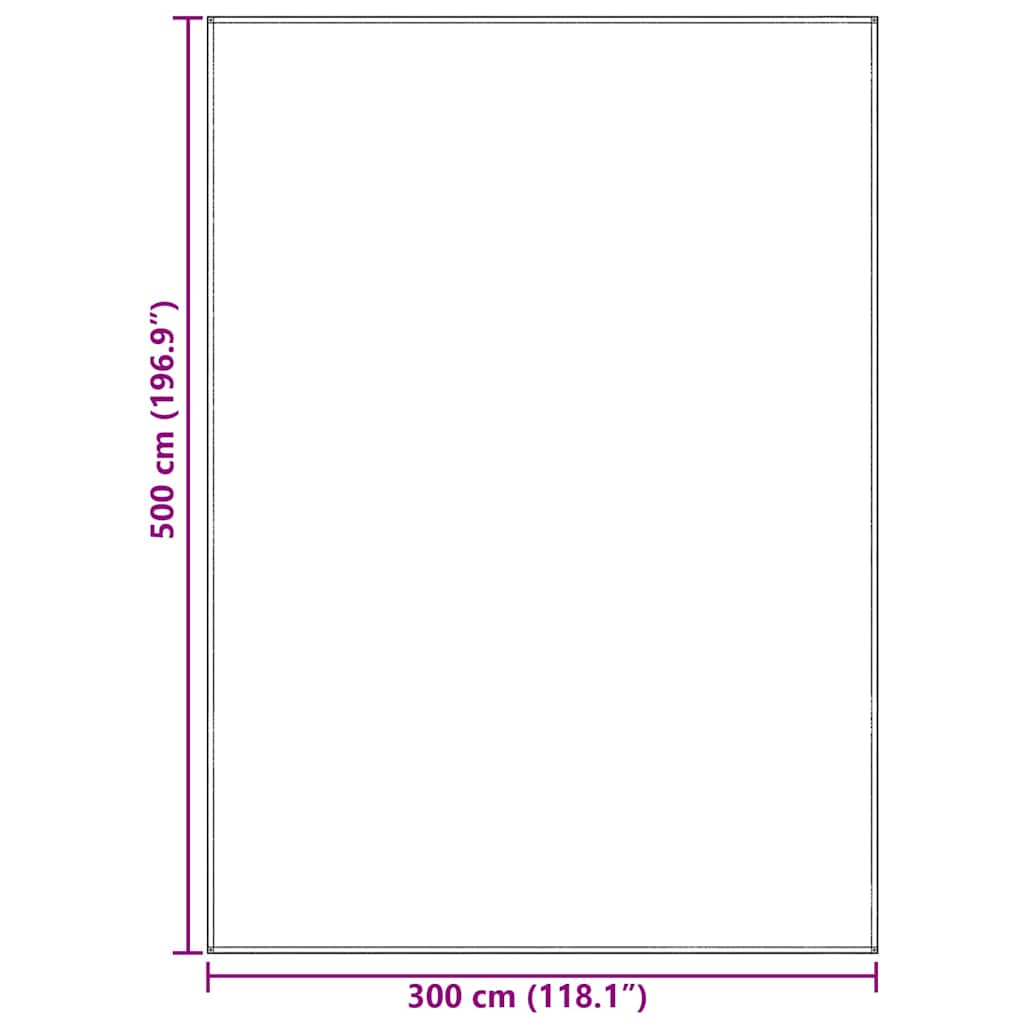 Teppi za šator Plava i siva 500 × 300 cm Polietilen
