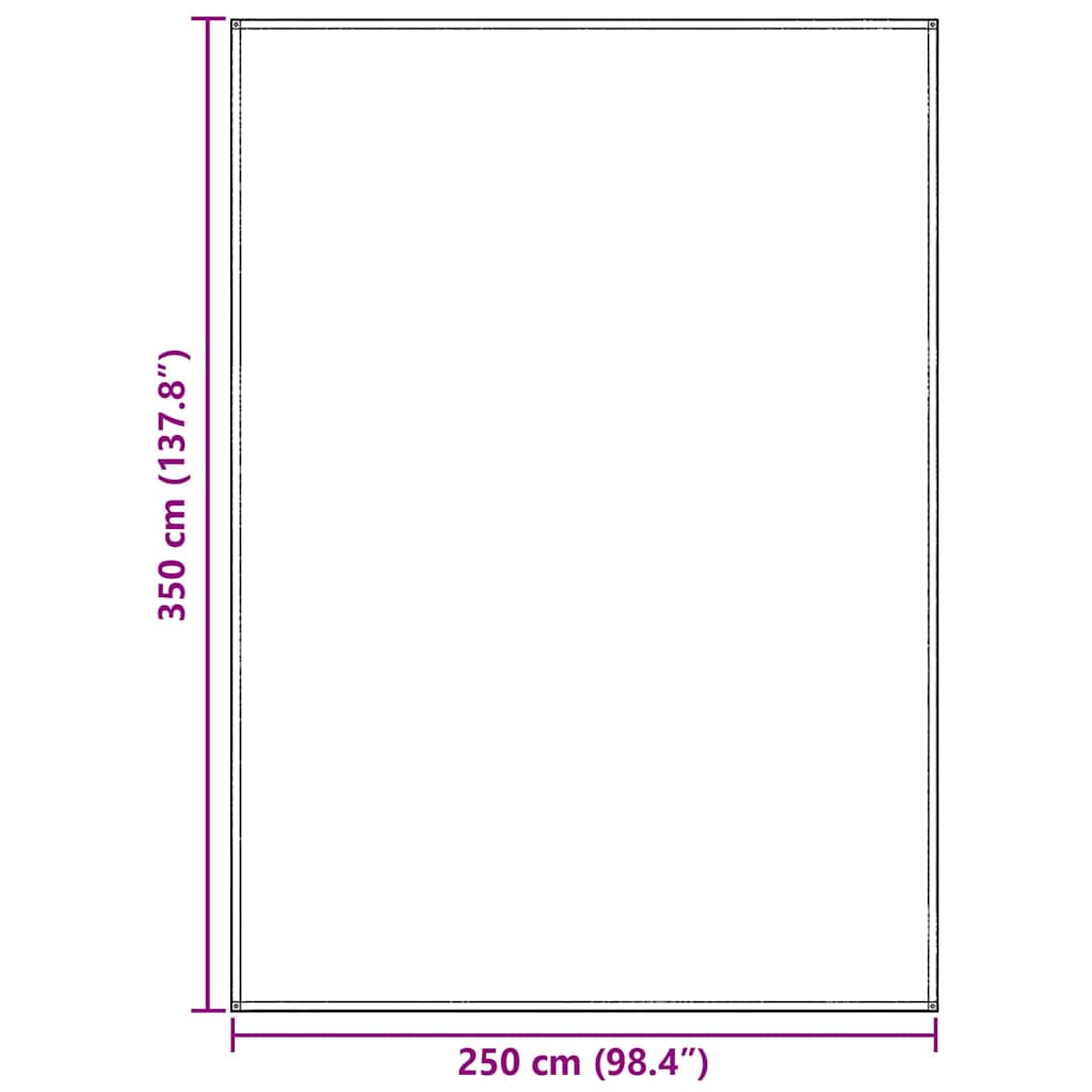 Teppi za šator Svijetlo siva 350 x 250 cm Polietilen