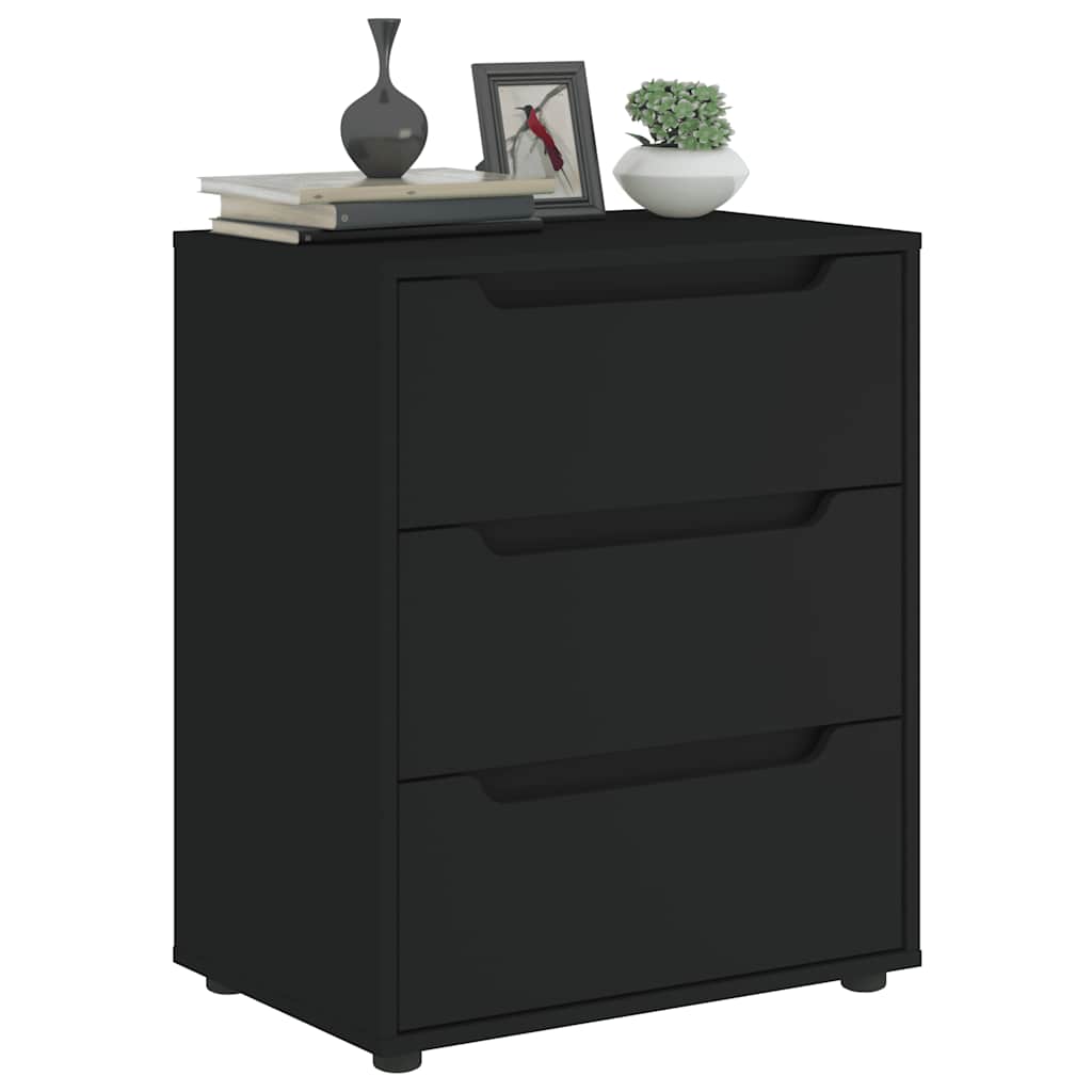 Komoda VISNES crna 60x40x73 cm izrađeno drvo