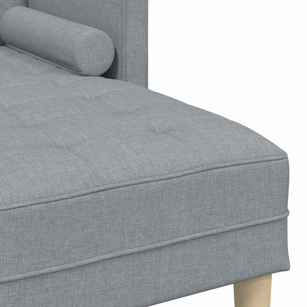 Set sofe s jastukom Svijetlo siva Poliester
