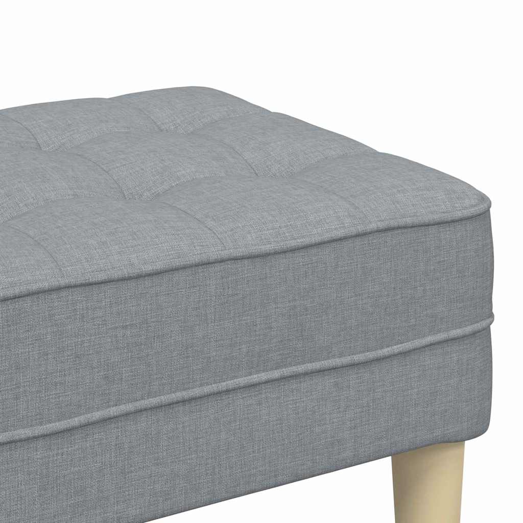 klupa s jastukom Svijetlo siva 113 x 57 x 39 cm tkanina