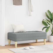 klupa s jastukom Svijetlo siva 113 x 57 x 39 cm tkanina
