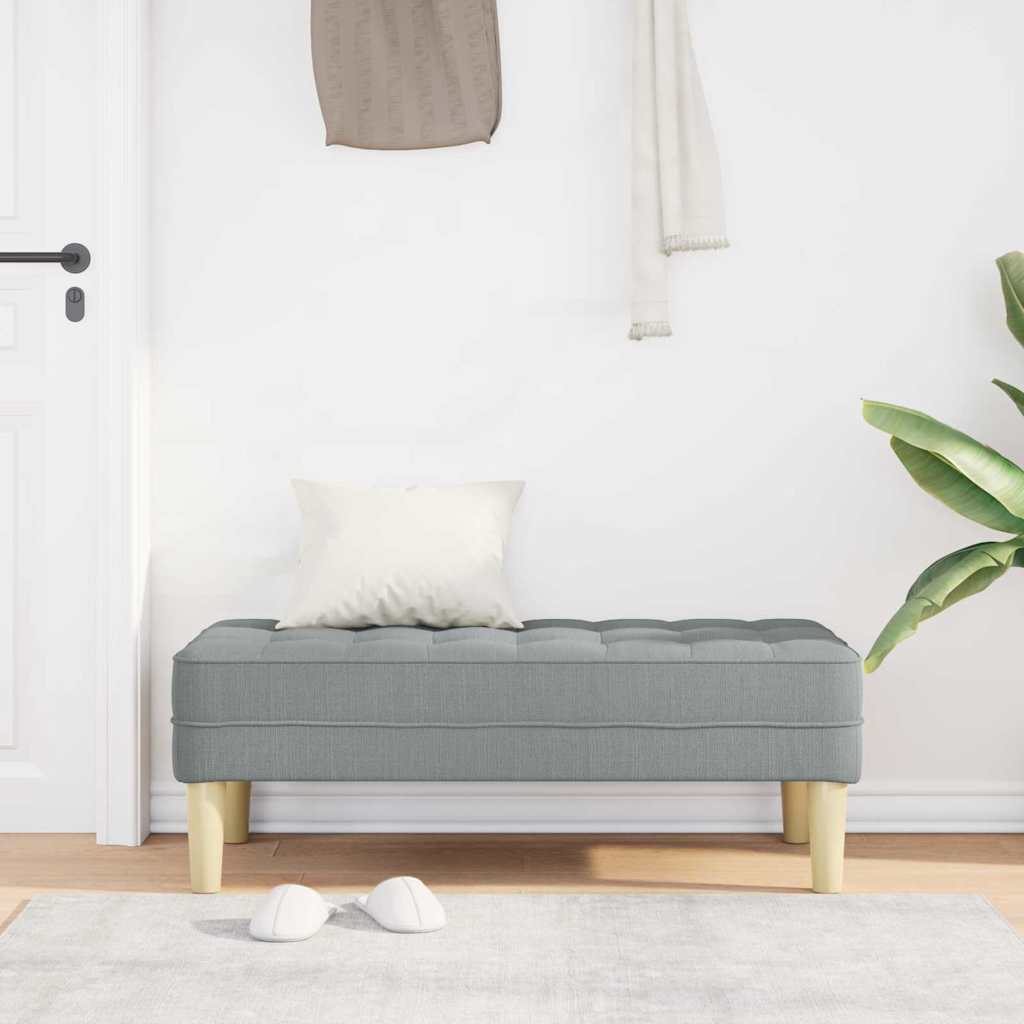 klupa s jastukom Svijetlo siva 113 x 57 x 39 cm tkanina