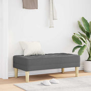 klupa s jastukom Tamno siva 113 x 57 x 39 cm tkanina