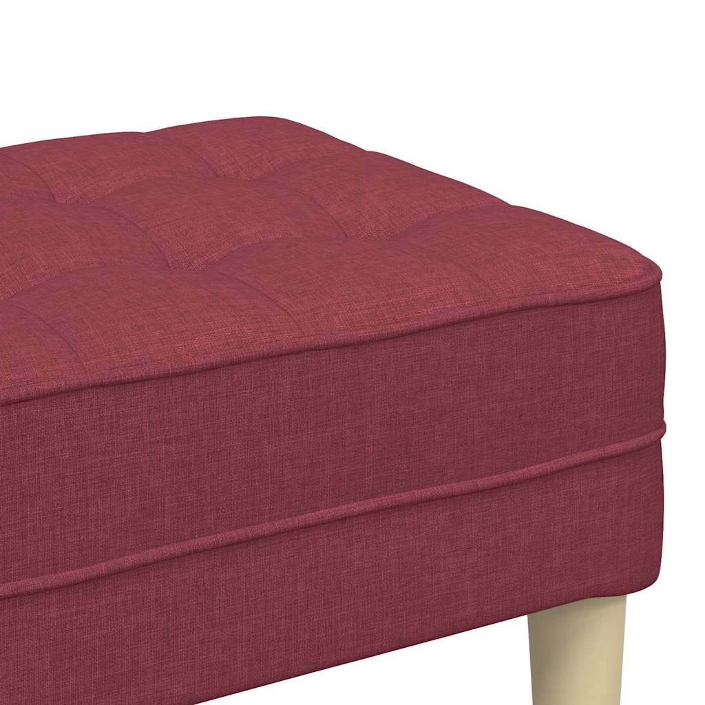 klupa s jastukom Vinska crvena 113 x 57 x 39 cm tkanina