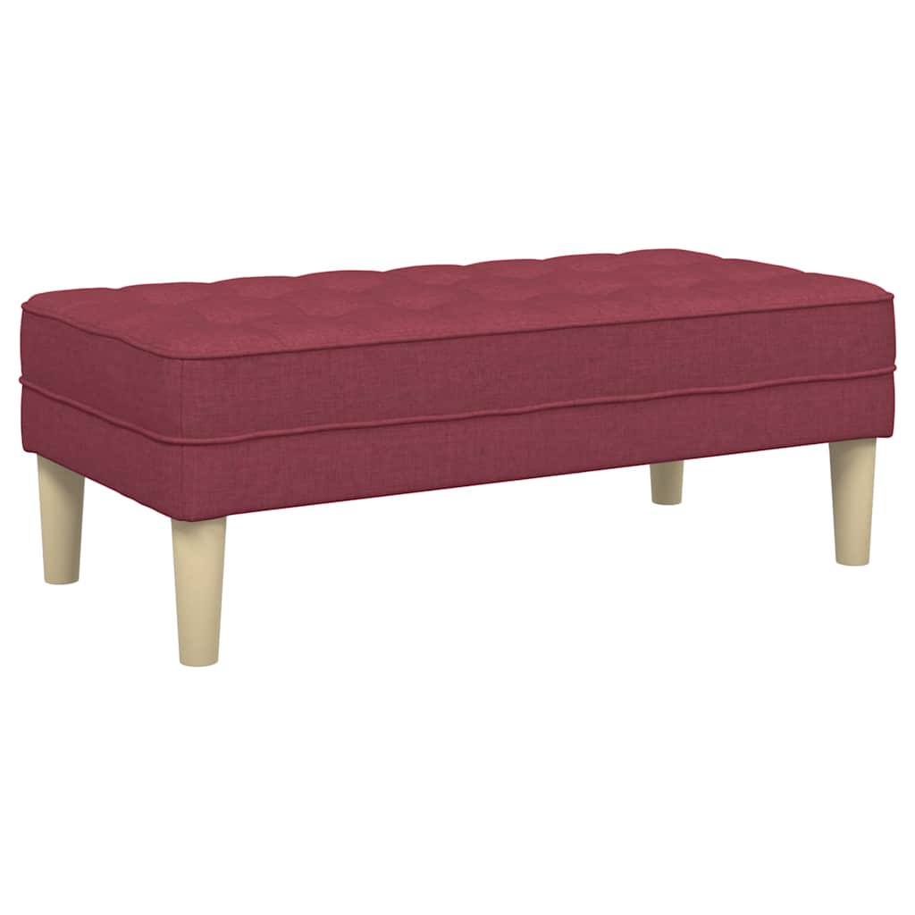 klupa s jastukom Vinska crvena 113 x 57 x 39 cm tkanina