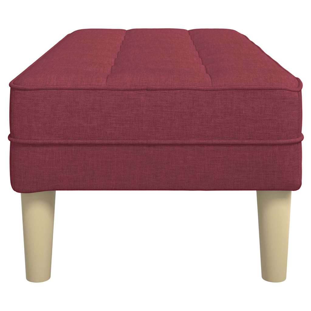 klupa s jastukom Vinska crvena 113 x 57 x 39 cm tkanina