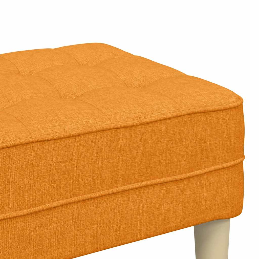 klupa s jastukom Tamno žuta 113 x 57 x 39 cm tkanina