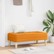 klupa s jastukom Tamno žuta 113 x 57 x 39 cm tkanina
