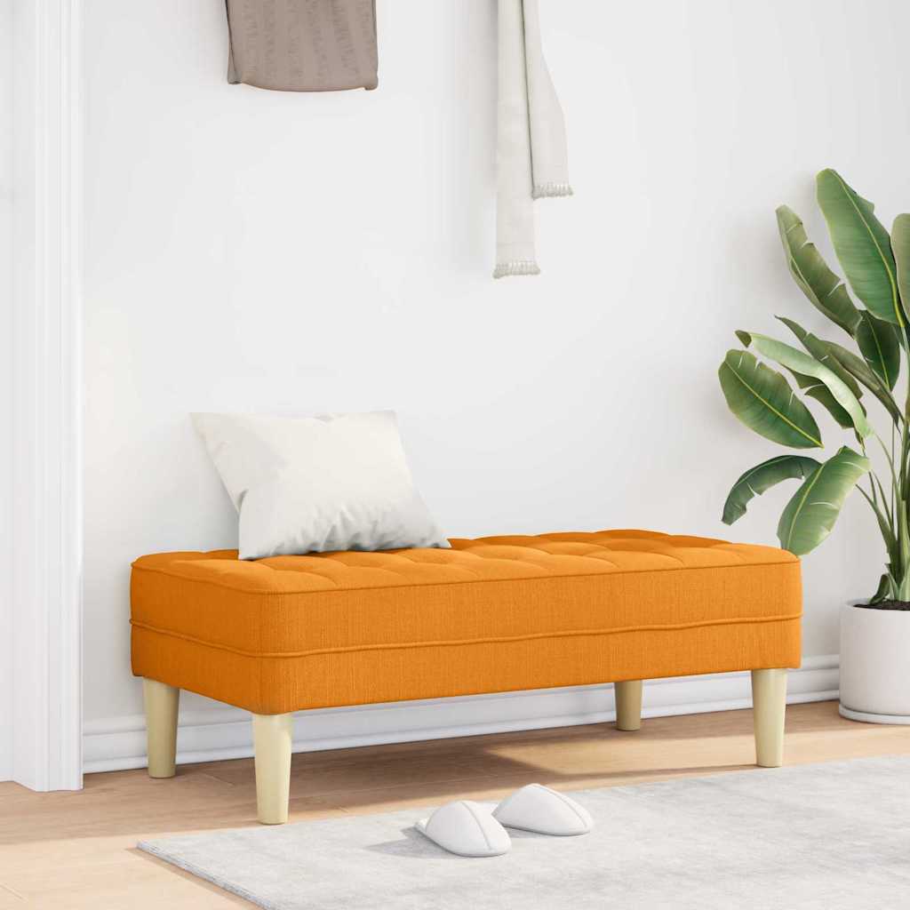 klupa s jastukom Tamno žuta 113 x 57 x 39 cm tkanina