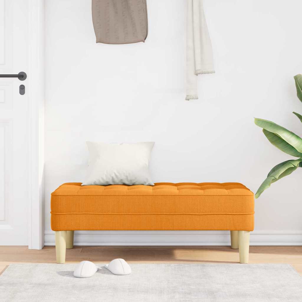 klupa s jastukom Tamno žuta 113 x 57 x 39 cm tkanina