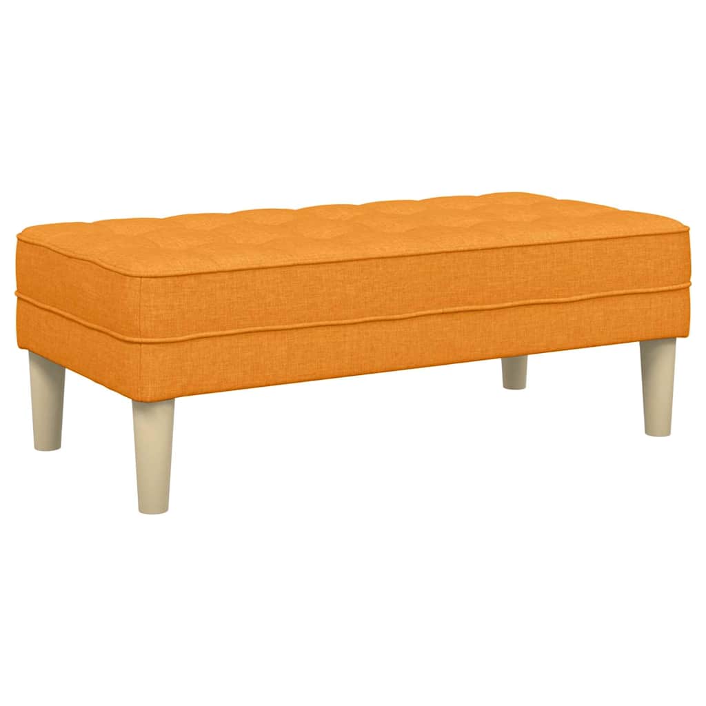 klupa s jastukom Tamno žuta 113 x 57 x 39 cm tkanina