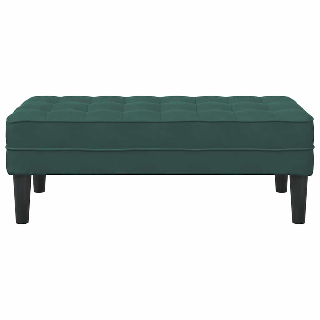 klupa s jastukom Tamnozelena 113 x 57 x 39 cm Baršun