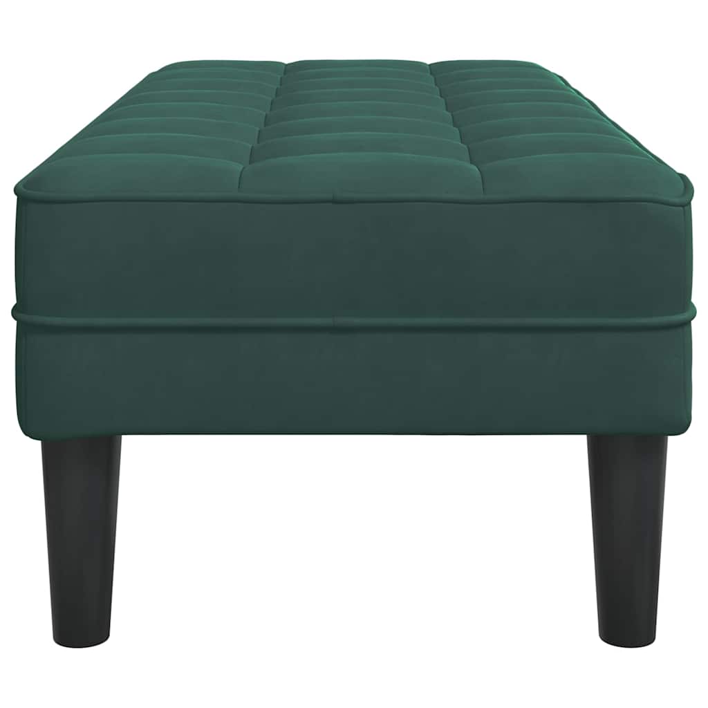 klupa s jastukom Tamnozelena 113 x 57 x 39 cm Baršun