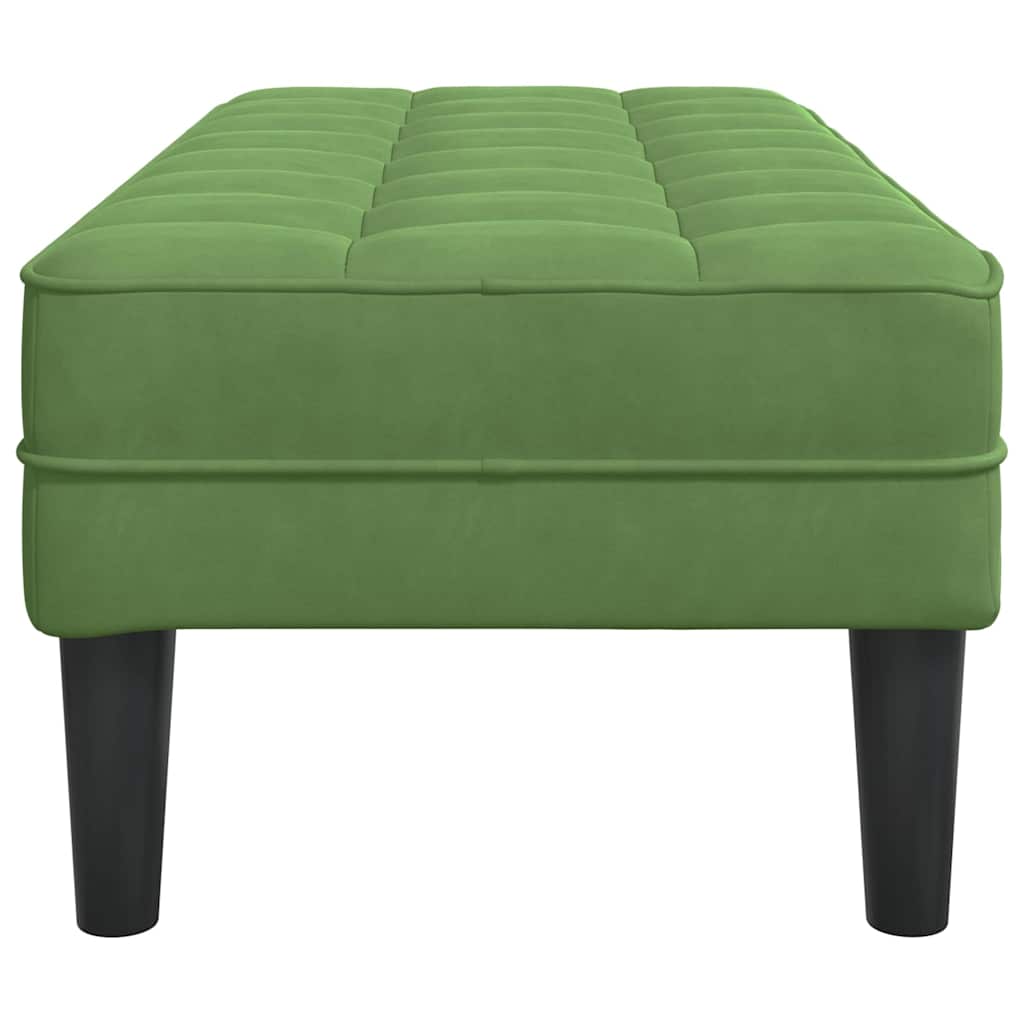 klupa s jastukom Svijetlo zelena 113 x 57 x 39 cm Baršun