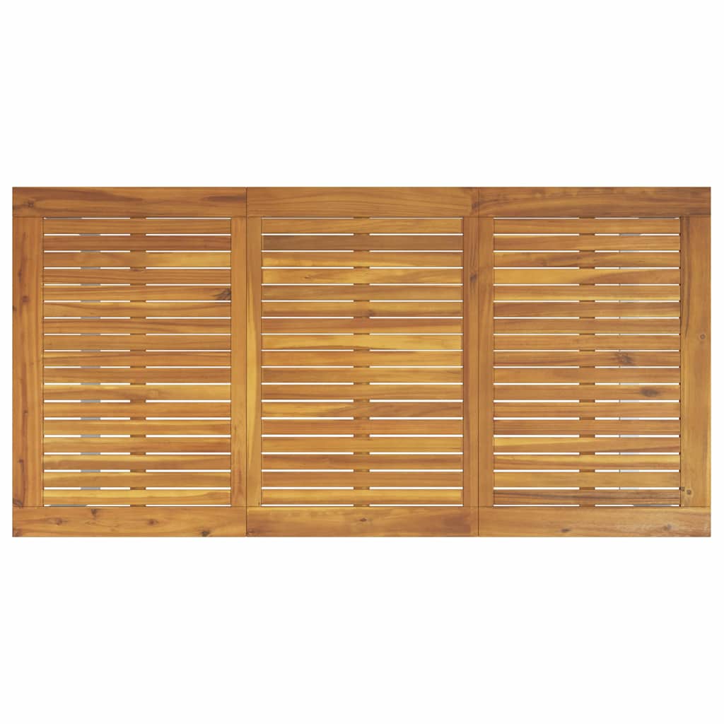 Stol za vrt Siva 160 x 80 x 75 cm Čvrsto drvo akacije