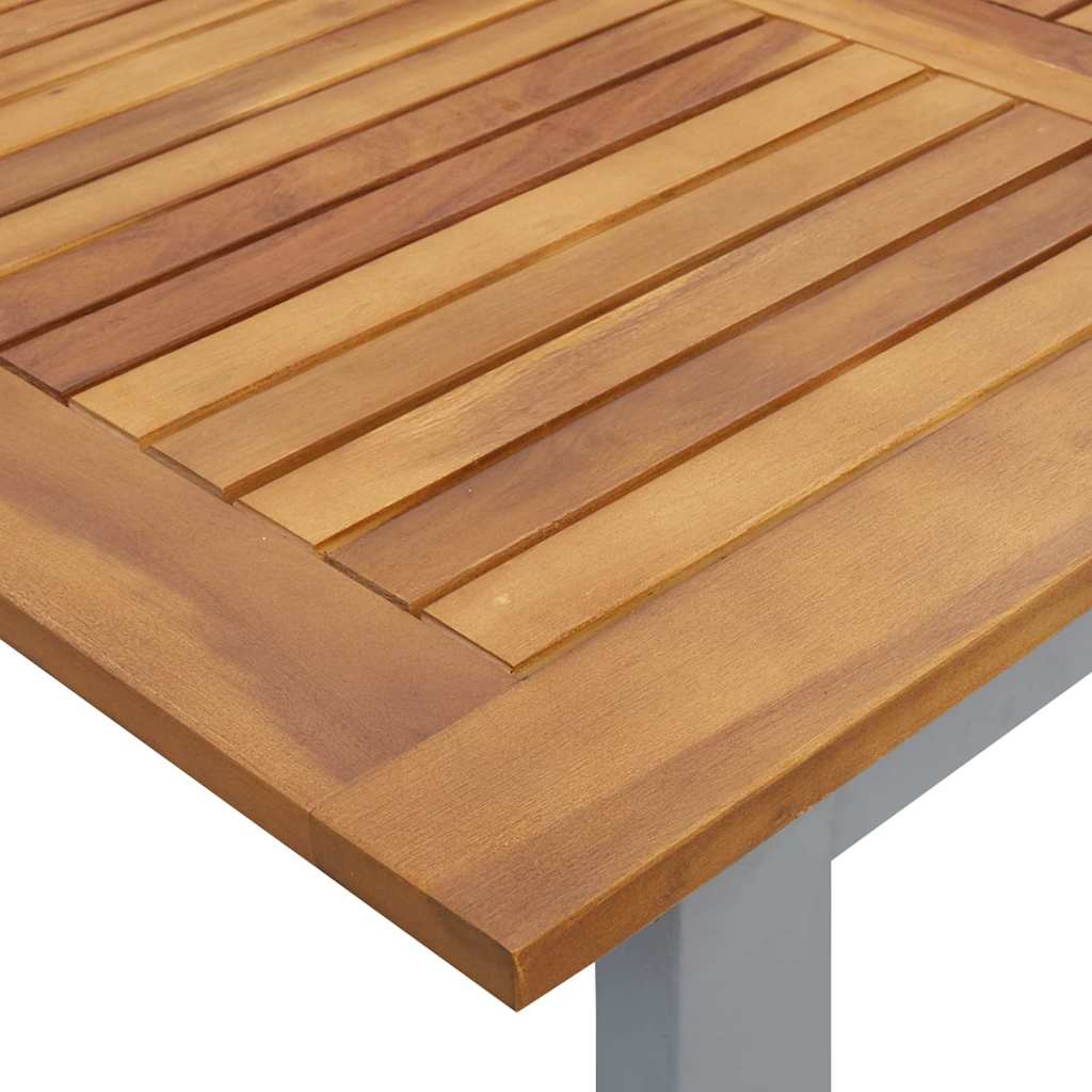 Stol za vrt Siva 200 x 90 x 75 cm Čvrsto drvo akacije