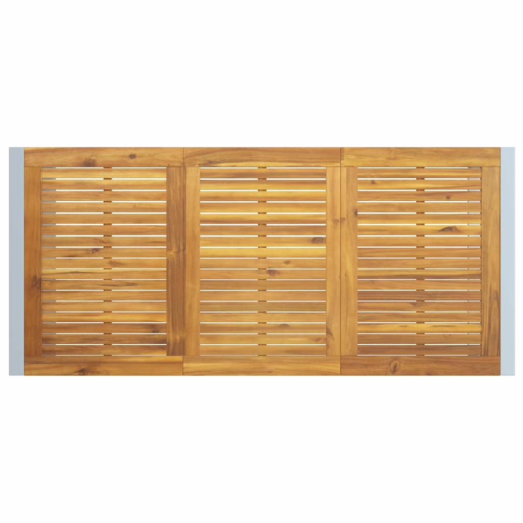Stol za vrt Siva 180 x 90 x 75 cm Čvrsto drvo akacije