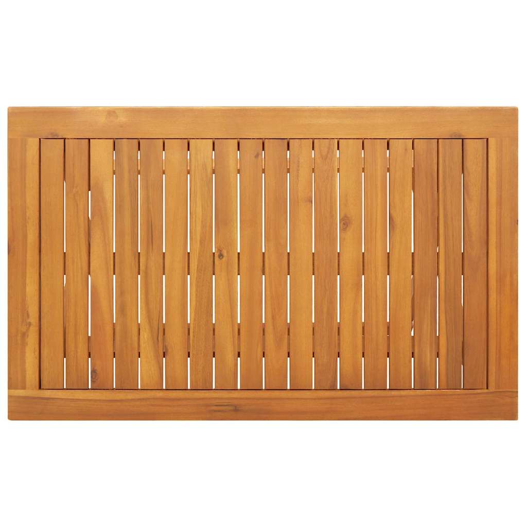 Bistro set s jastukom 5 pcs Prirodna nafta Čvrsto drvo akacije