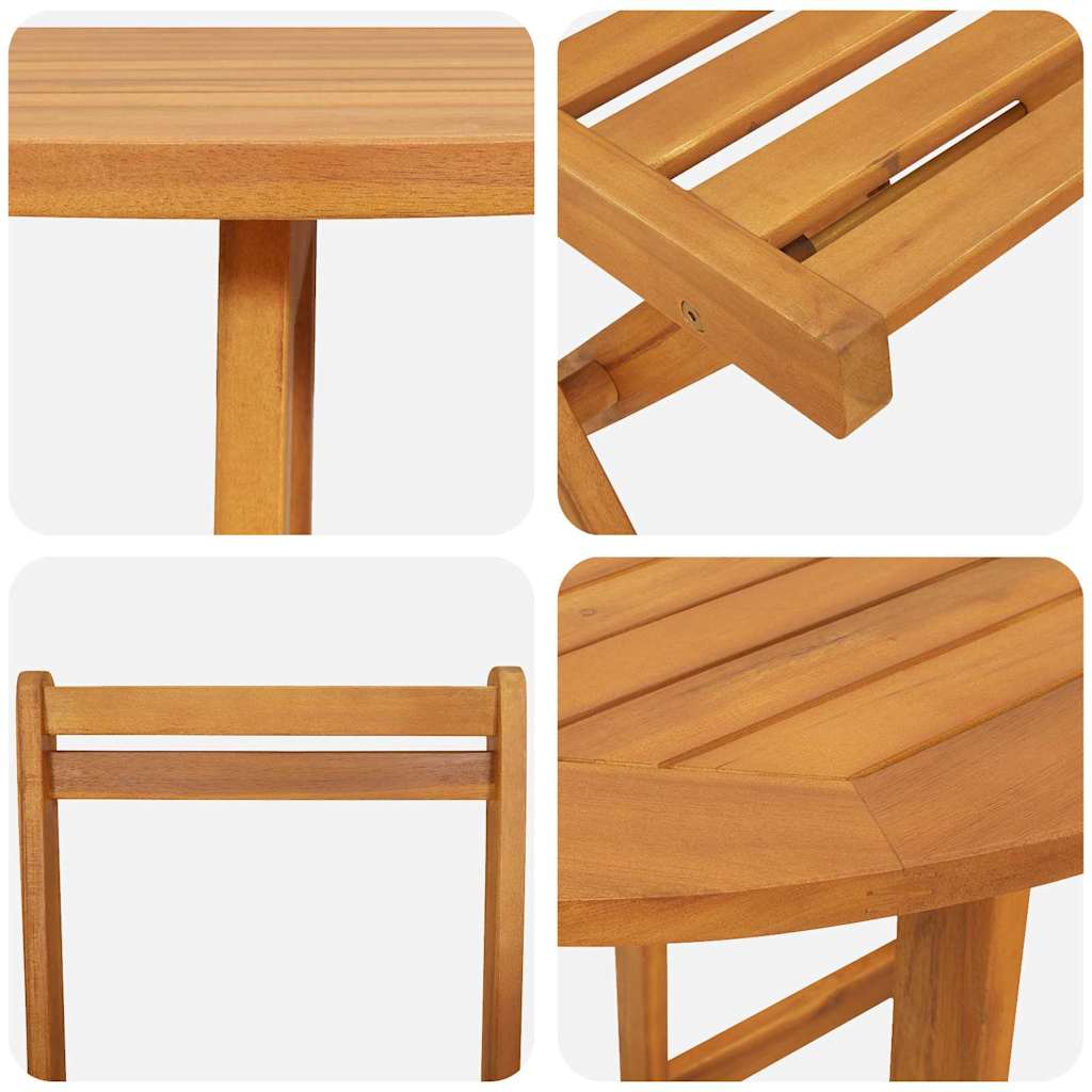 Bistro set 3 pcs Prirodna nafta Čvrsto drvo akacije