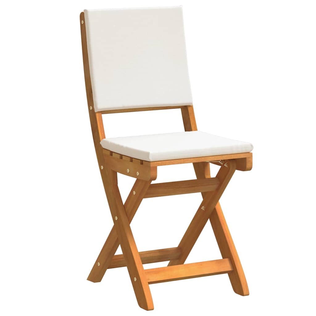 Bistro set s jastukom 3 pcs Prirodna nafta Čvrsto drvo akacije