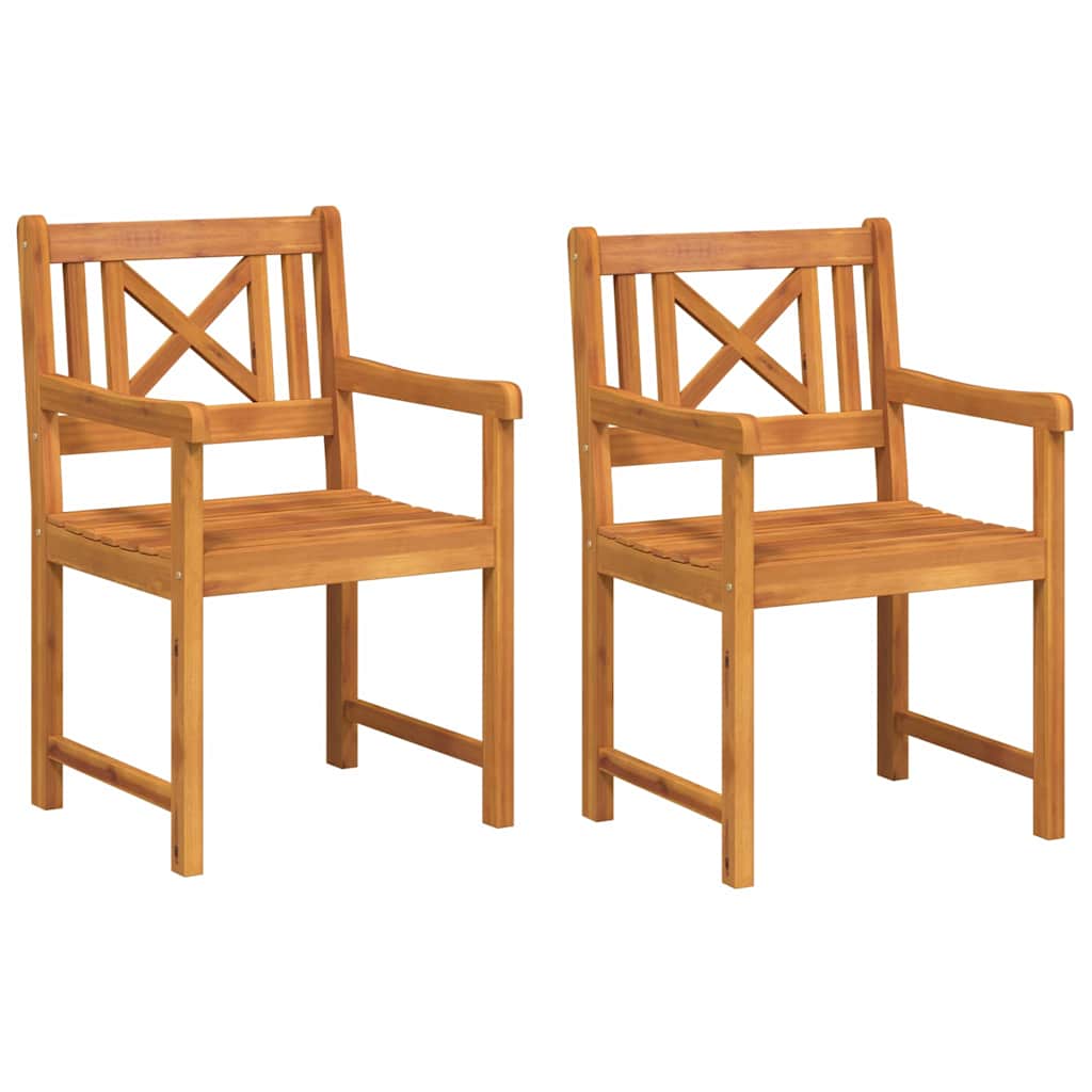 Vanjska klupa 2 pcs Prirodna 56 x 55,5 x 90 cm