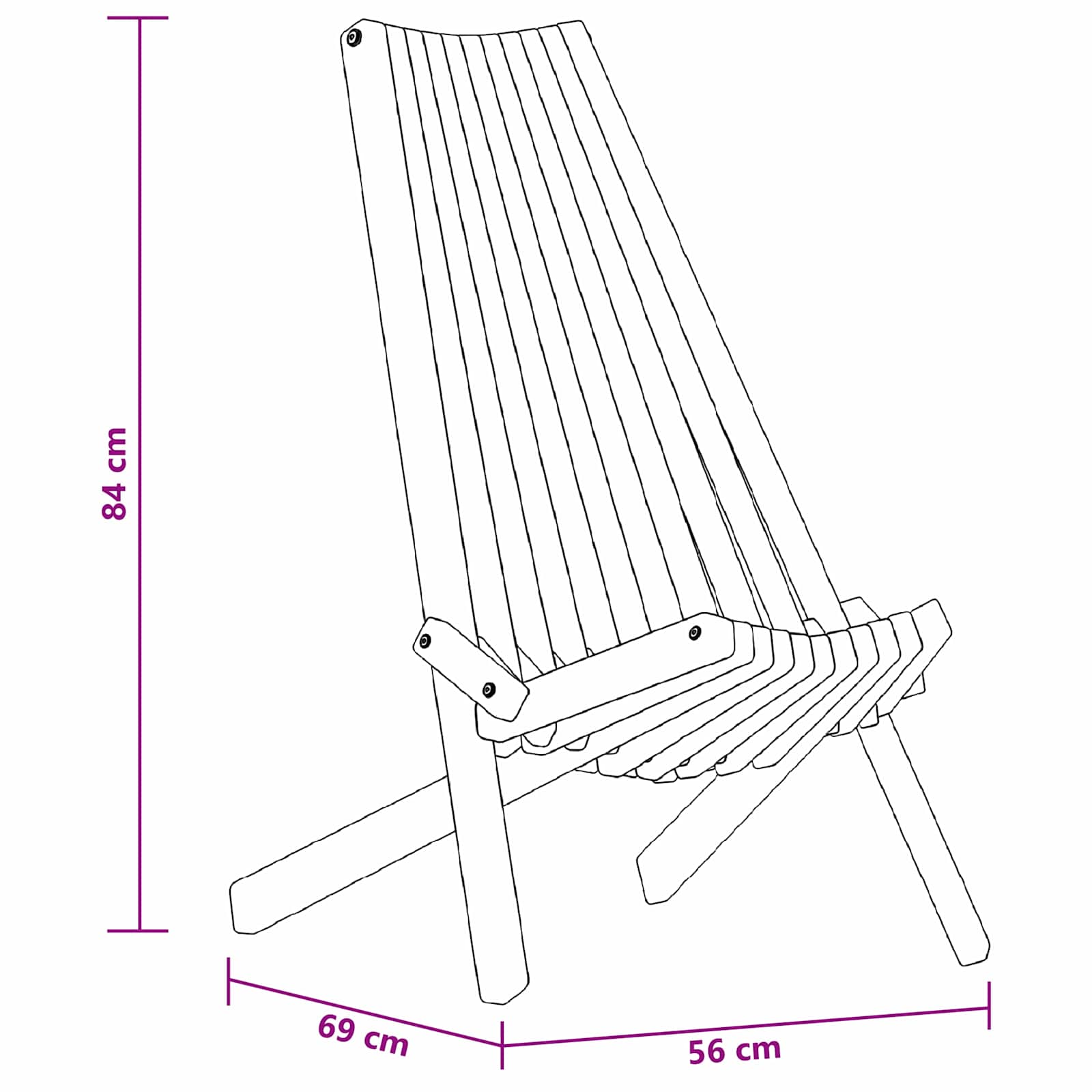 Stolica 2 pcs Smeđa 69 x 56 x 84 cm Čvrsto drvo akacije