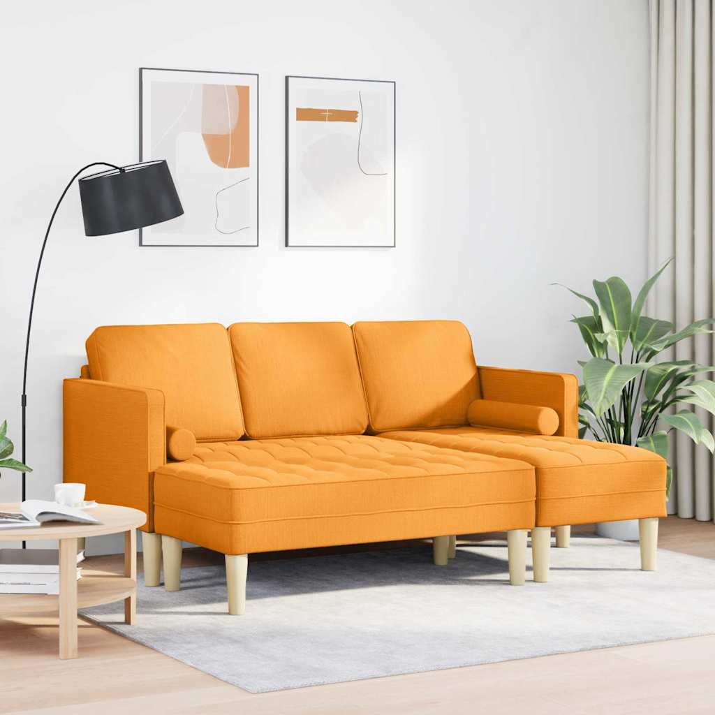 Set sofe s jastukom 2 pcs Tamno žuta Poliester
