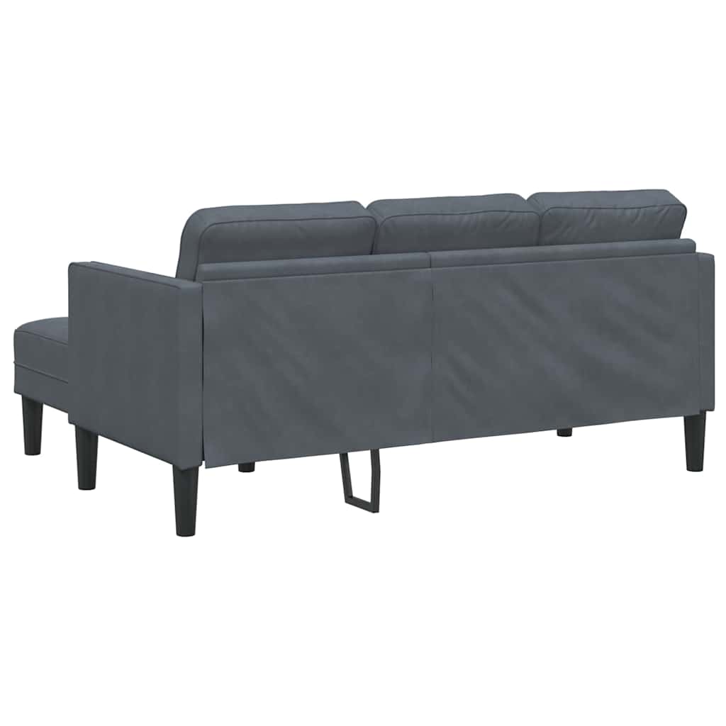 Set sofe s jastukom 2 pcs Tamno siva Poliester