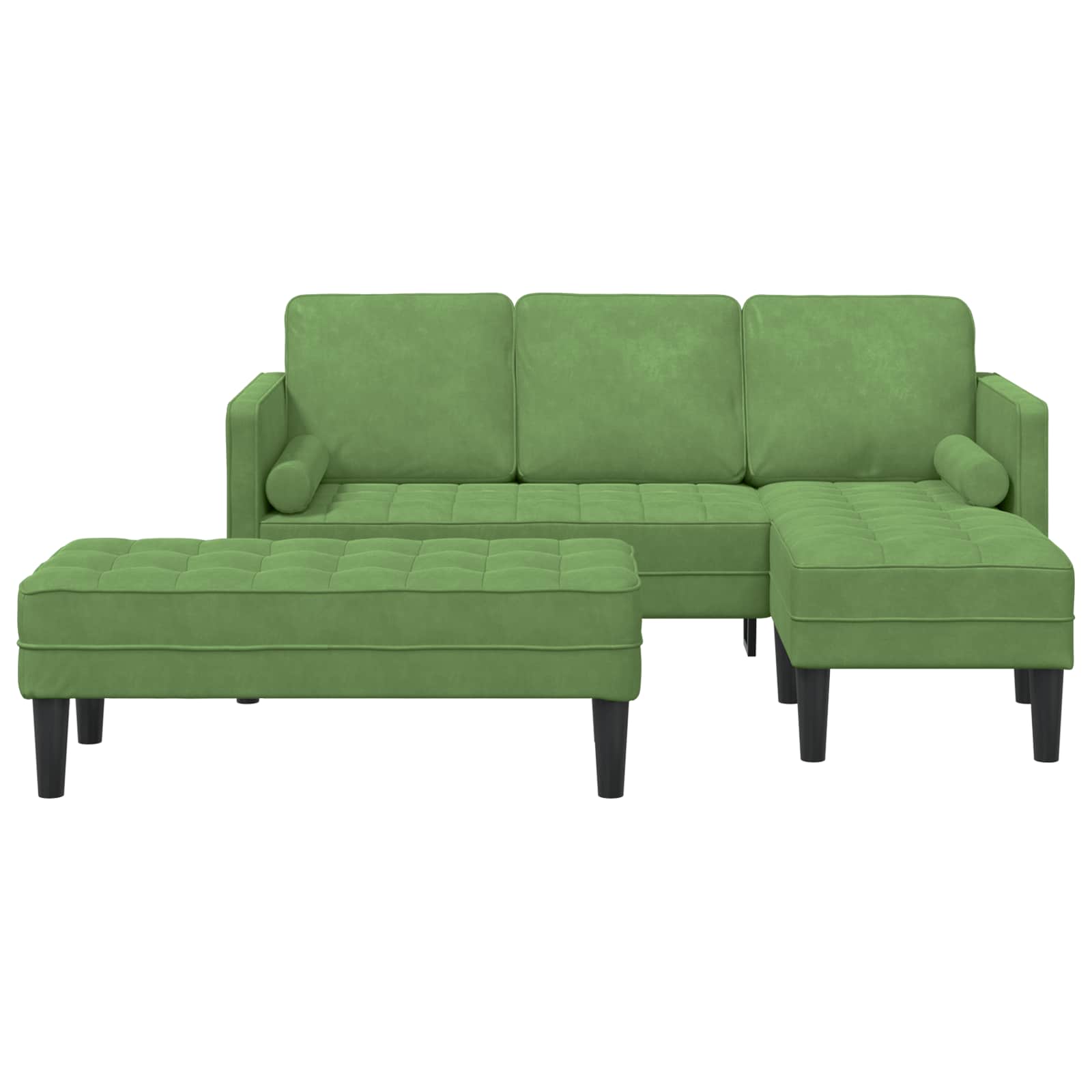Set sofe s jastukom 2 pcs Svijetlo zelena Poliester