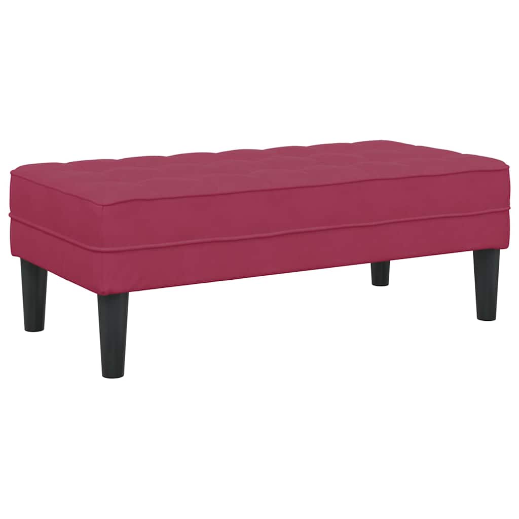 Set sofe s jastukom 2 pcs Vinska crvena Poliester