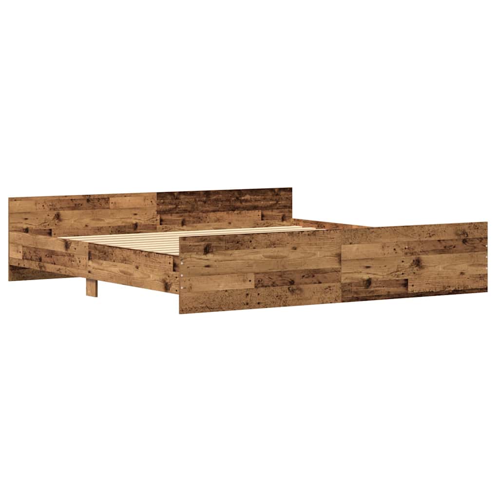 Krevetna konstrukcija s uzglavljem Staro drvo 203 x 203 x 50 cm