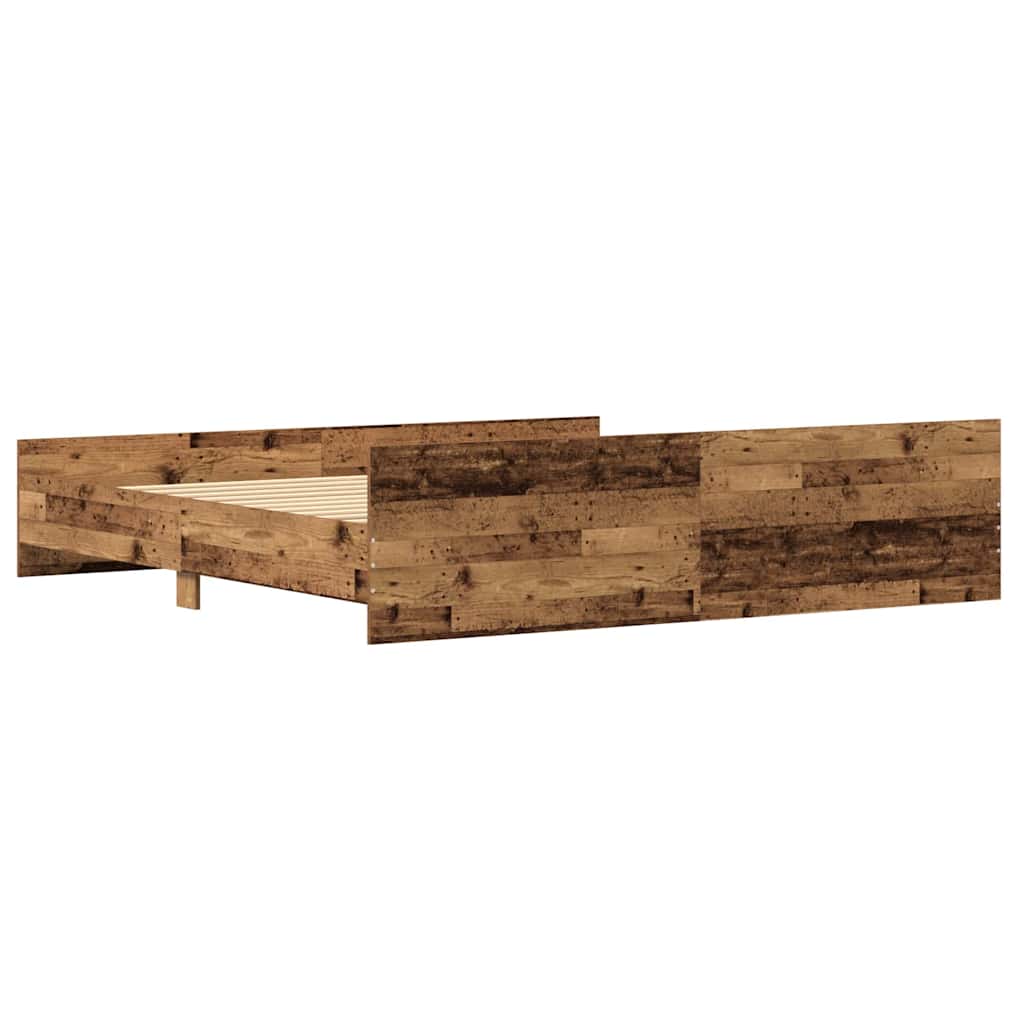 Krevetna konstrukcija s uzglavljem Staro drvo 203 x 203 x 50 cm