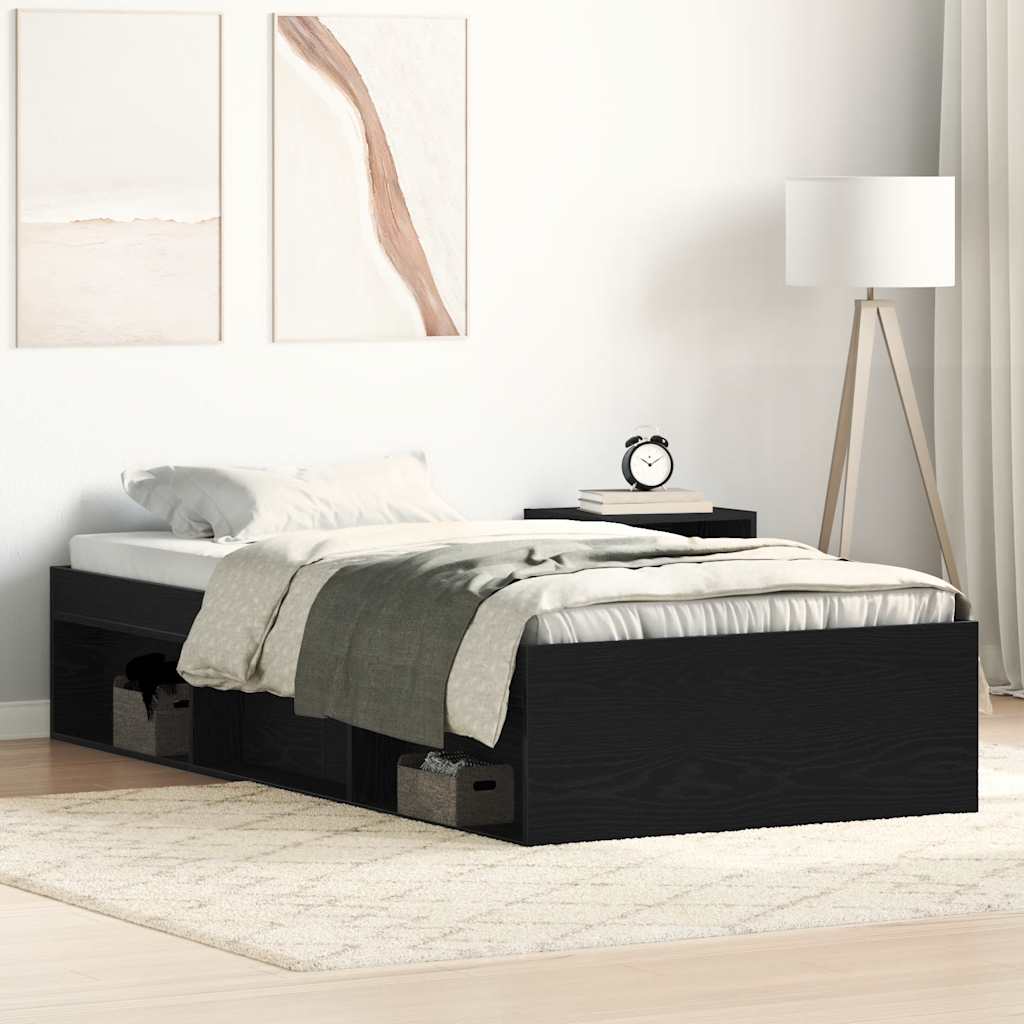 Okvir kreveta bez madraca smeđa boja hrasta 75x190 cm drveni