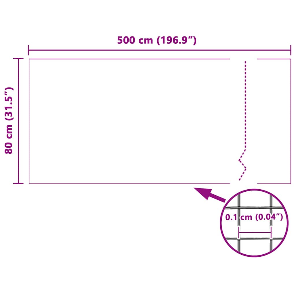 Mreža protiv insekata Bijelo 80 x 500 cm Stakloplastika