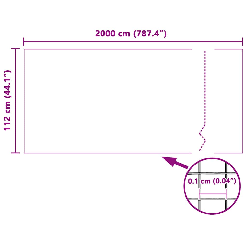 Mreža protiv insekata Bijelo 112 x 2000 cm Stakloplastika
