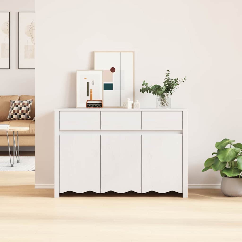 Kreveta Drammen Bijelo 114 x 43 x 75,5 cm Čvrsto borovo drvo