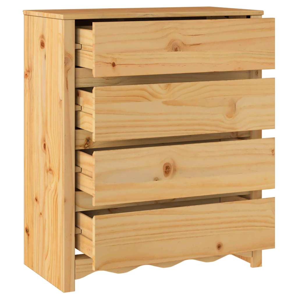 Komoda Drammen Boja hrasta 76,5 x 40 x 91 cm Čvrsto borovo drvo