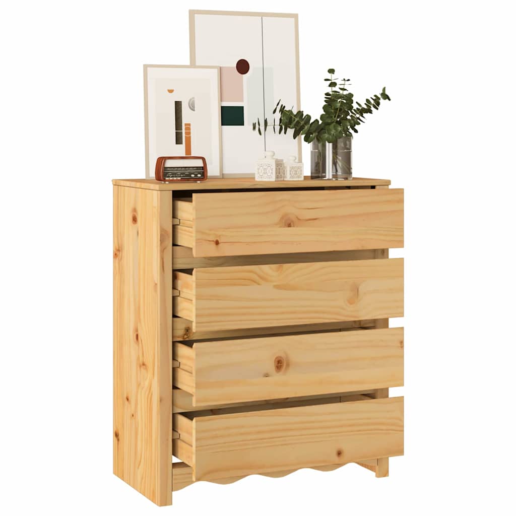 Komoda Drammen Boja hrasta 76,5 x 40 x 91 cm Čvrsto borovo drvo