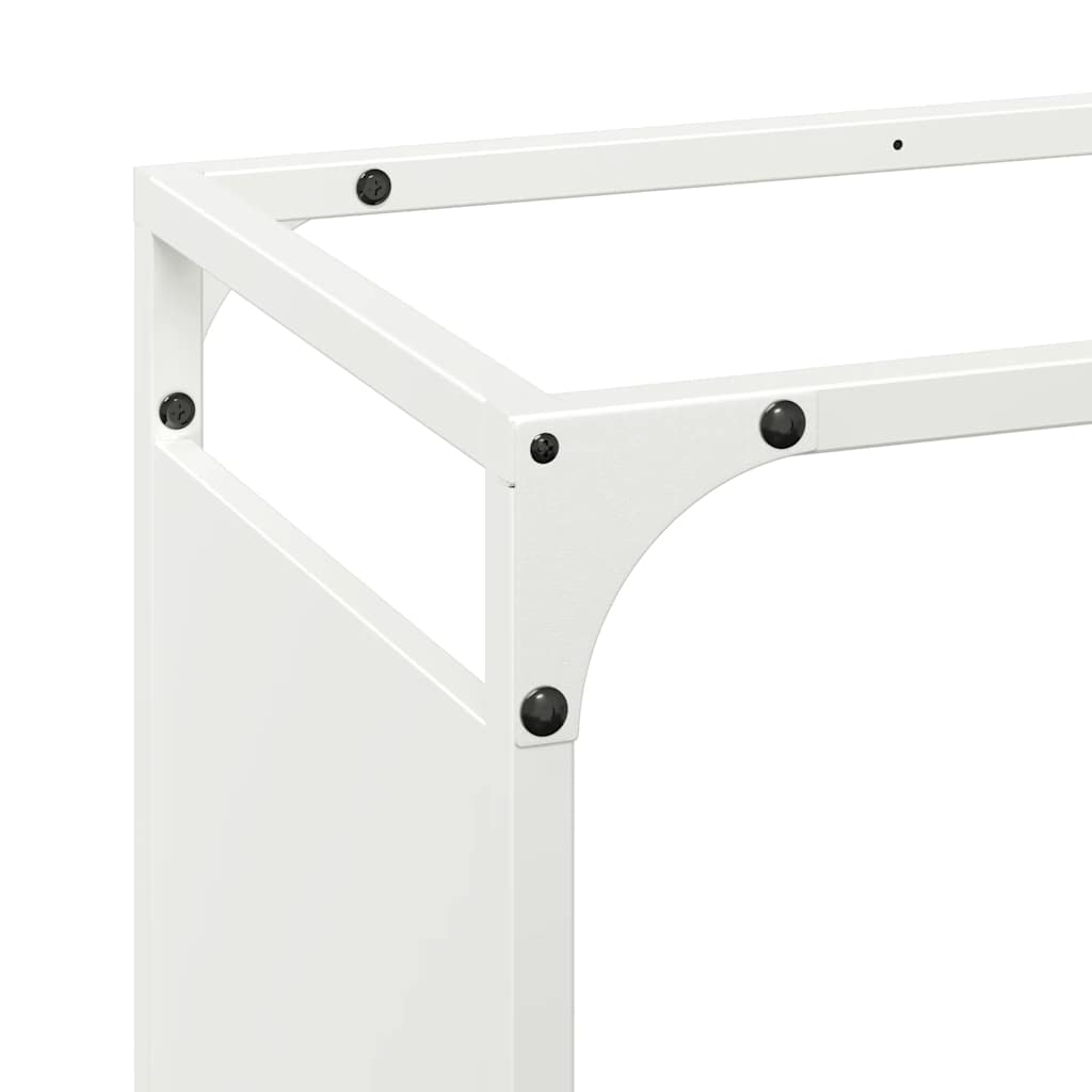 Stalak za drva bijela 60x28x65 cm hladno valjani čelik