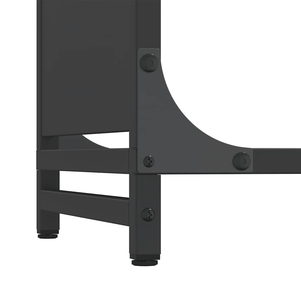 Stalak za drva crni 90x28x90 cm Hladno valjani čelik