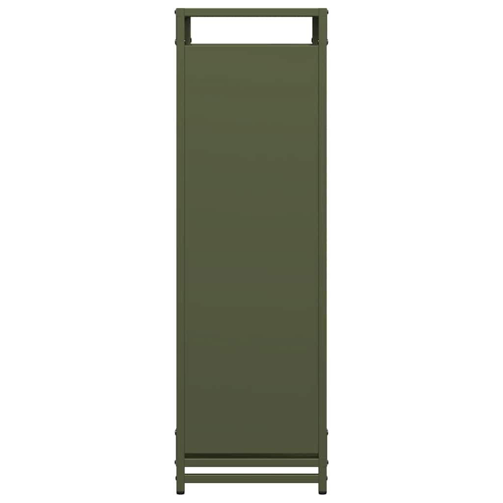 Stalak za drva za ogrjev Maslinasto zelena 90x28x90 cm