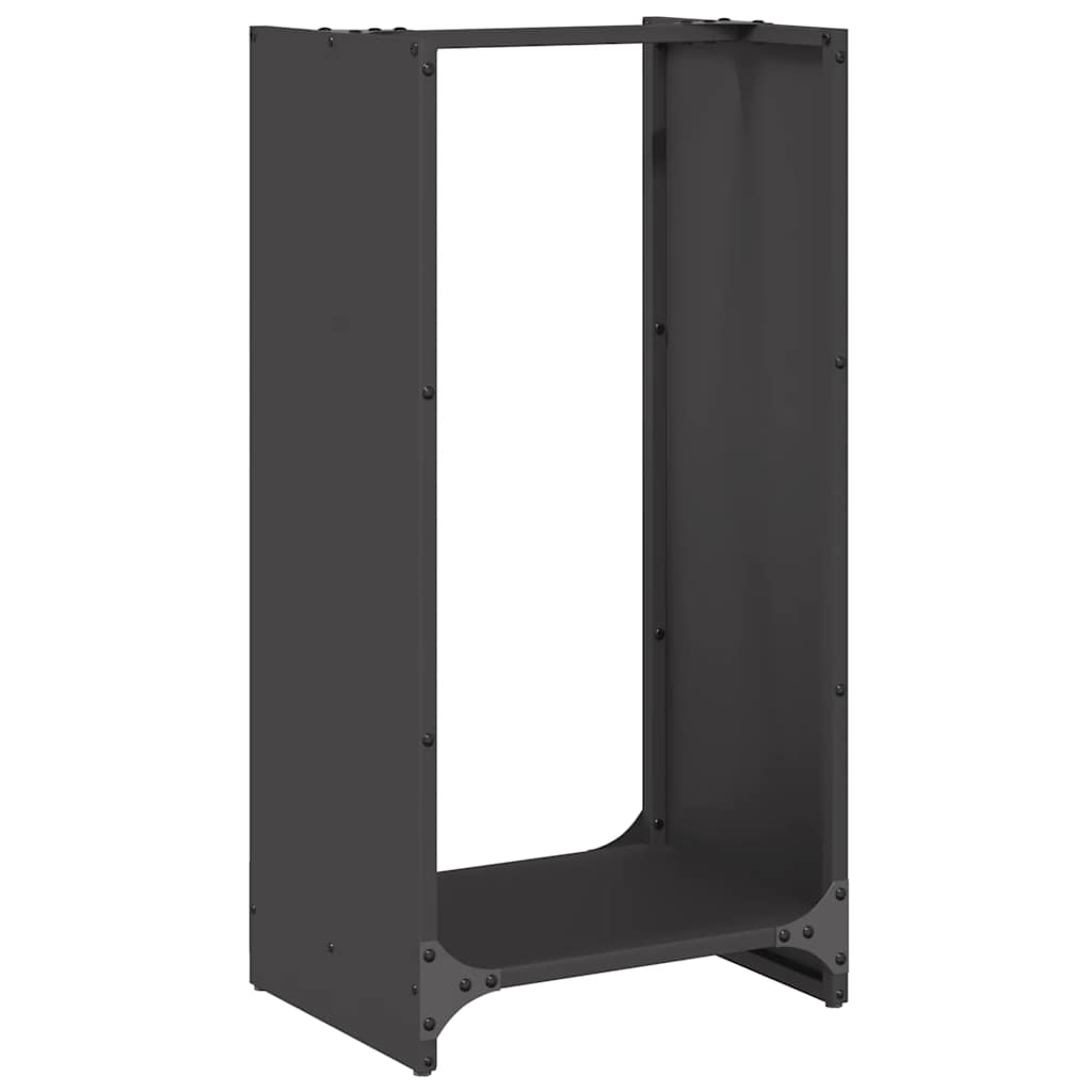 Stalak za drva crni 40x30x80 cm hladno valjani čelik