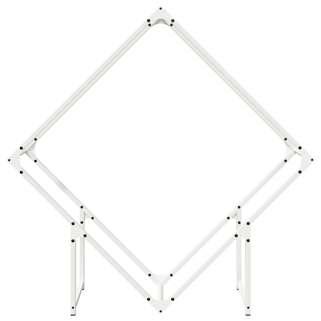 Stalak za drva bijeli 100x25x100 cm Hladno valjani čelik