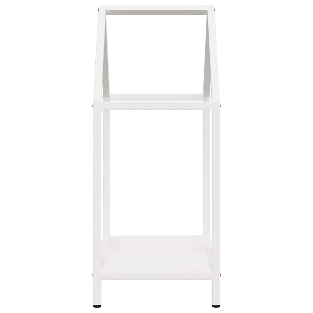 Stalak za drva bijeli 40x25x60 cm hladno valjani čelik