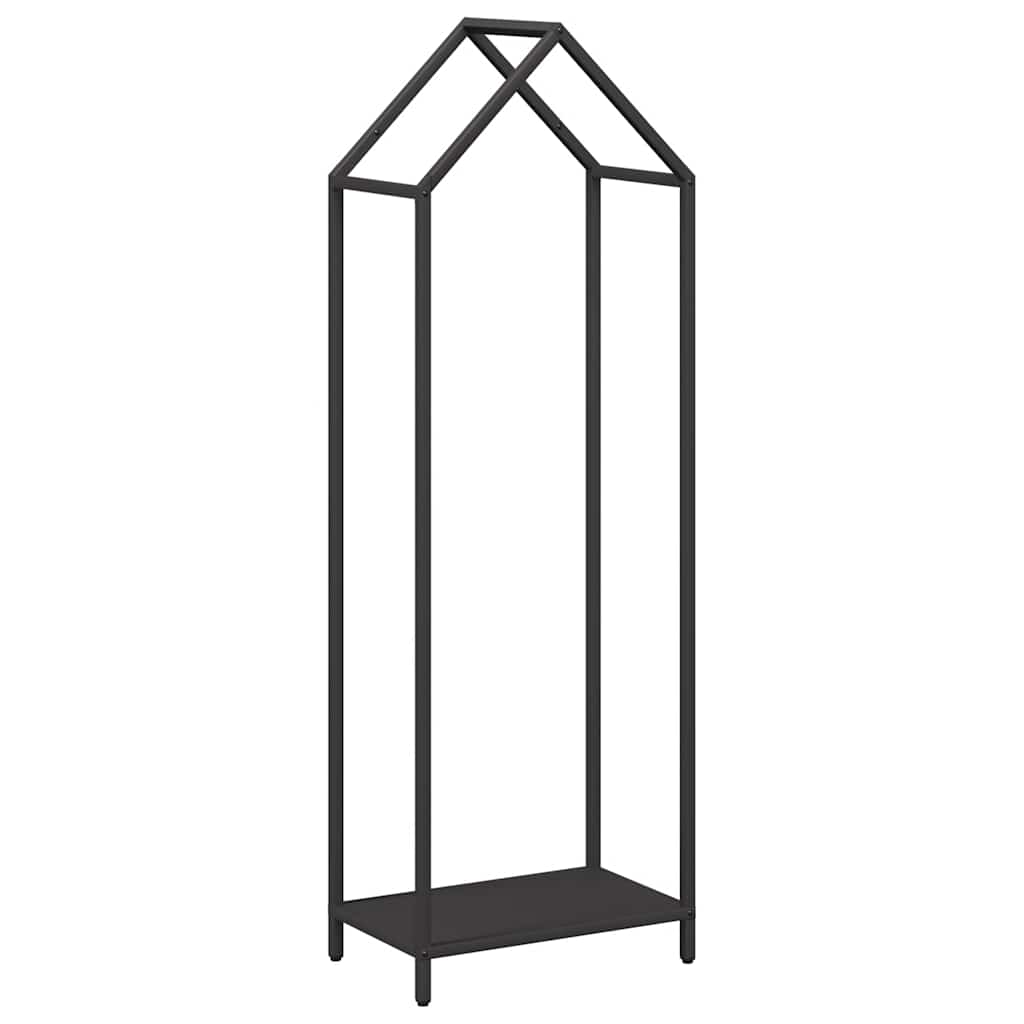 Stalak za drva crni 40x25x120 cm Hladno valjani čelik