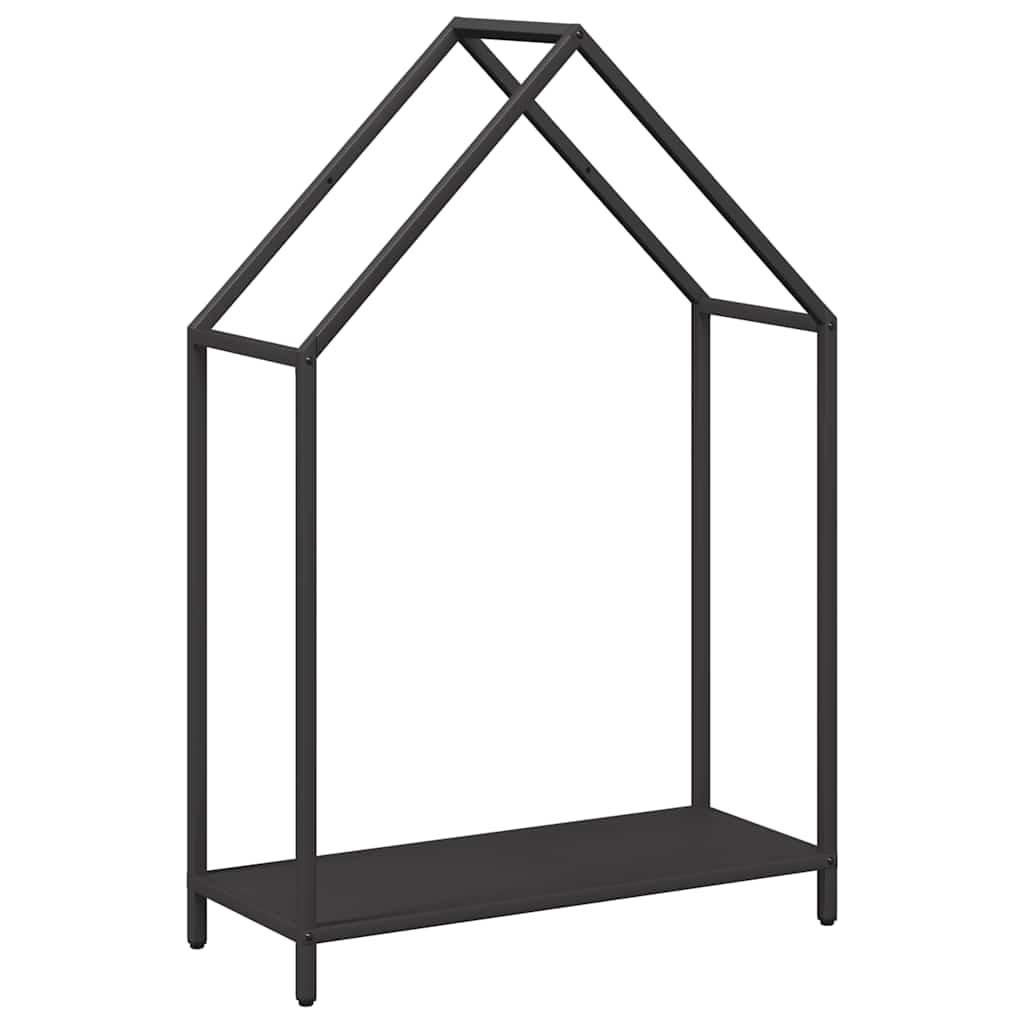 Stalak za drva crni 60x25x90 cm hladno valjani čelik
