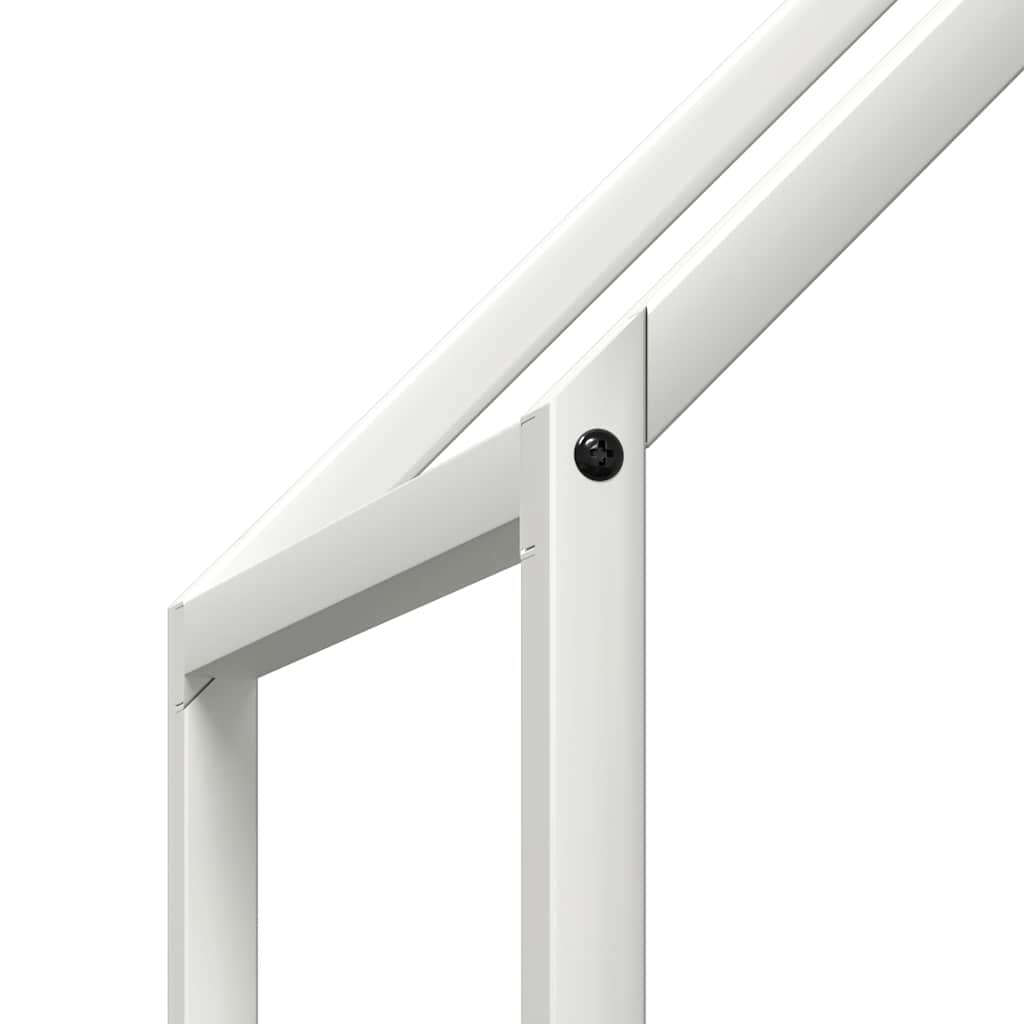 Stalak za drva bijeli 60x25x90 cm hladno valjani čelik