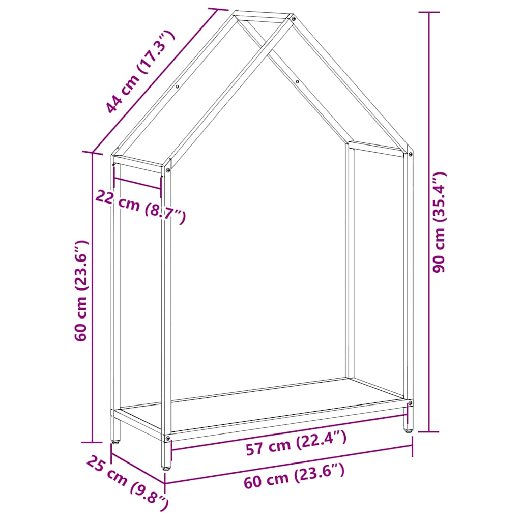 Stalak za drva antracit 60x25x90 cm hladno valjani čelik