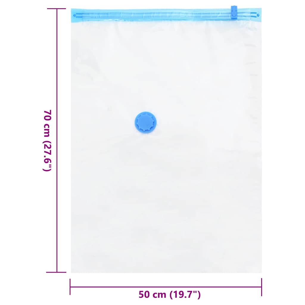 Vreće za spremanje 10 pcs Transparentne i plave 70 x 50 cm